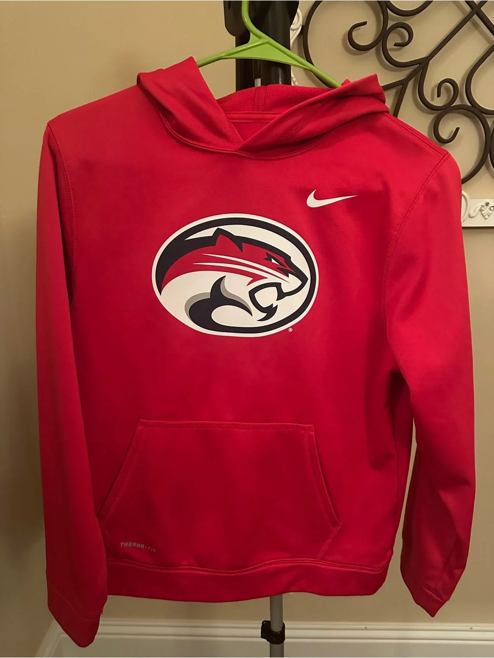 Nike Red Kids Hoodie with UH Athletic Crest